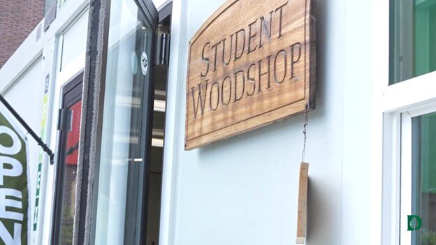 Wooden sign with 
